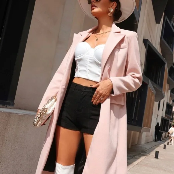 ❌SOLD❌⭐️Lapel Collar Double Breasted Overcoat⭐️ NEW - Picture 2 of 7